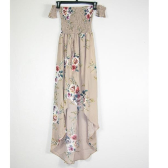 LAST ONE!! Floral Cold Shoulder Maxi Dress - Picture 5 of 7
